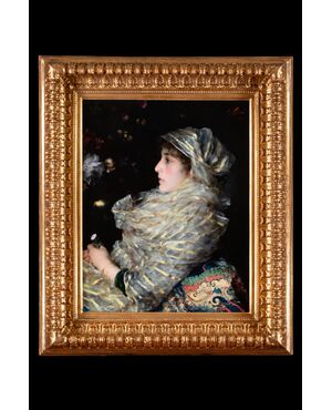 Francesco Vinea (Forlì 1845 - Florence 1902), "Sehnsucht," 1885