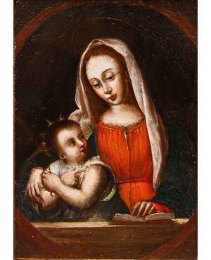 Scuola lombarda, XVI secolo, Madonna con Bambino