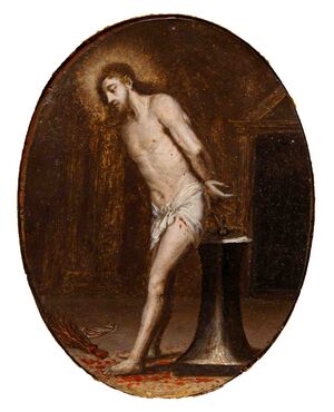 Seguace di Abraham van Diepenbeeck, XVII secolo, Cristo alla Colonna