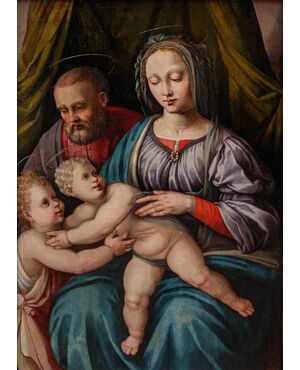 Bastiano da Sangallo, detto Aristotile (Firenze, 1481 - 1551), Sacra Famiglia con San Giovannino