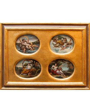 Scuola francese, XVII secolo, Allegorie dei quattro elementi