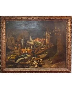 GRANDE NATURA MORTA - AMBITO FIAMMINGO - INIZIO XX SEC.