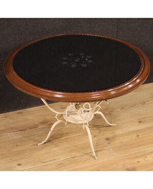 French design coffee table in painted metal from 60s