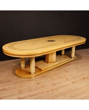 Italian conference table in exotic wood