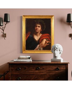 Italian mythological painting, Antique Sibyl from 17th century