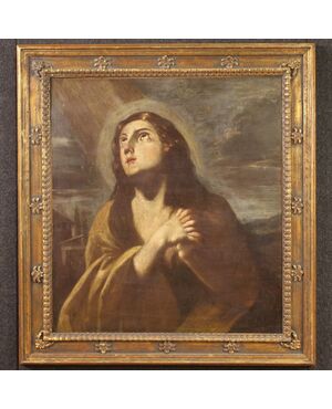 Antique Italian Magdalene painting from 17th century