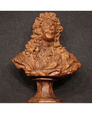 Grande scultura francese in terracotta