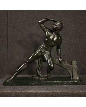 Scultura francese in gesso raffigurante Marinario