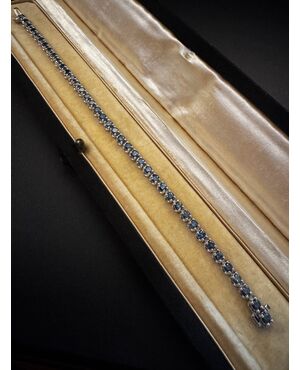 Bracciale  tennis  con  Diamanti   BLU