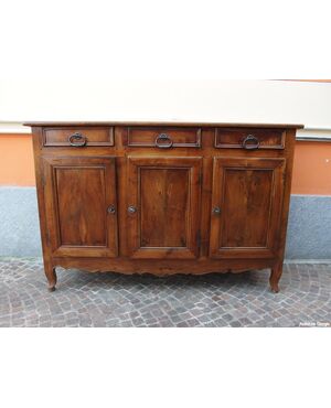 CREDENZA IN NOCE A TRE PORTE EPOCA PRIMI 800  cm L162xP55xH110