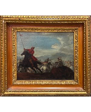 Battaglia, Jacques Courtois, dipinto ad olio su tela.