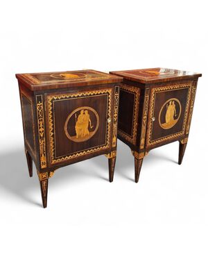 Pair of Louis XVI bedside tables