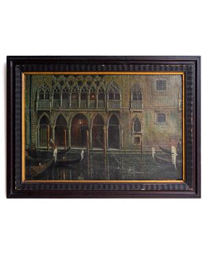 Venezia nel Canal Grande di notte – Prof. Ant. Furlanetto, 1922