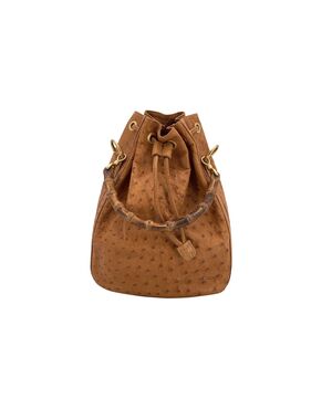 GUCCI Borsa a Mano Vintage in Pelle Col. Beige Bamboo M