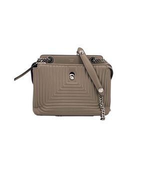 FENDI Borsa a Tracolla in Pelle Col. Grigio Dot Com M