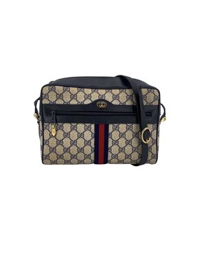 GUCCI Borsa a Tracolla Vintage in Tela Col. Blu Ophidia S
