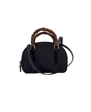 GUCCI Portafoglio Vintage in Tela Col. Nero Bamboo S