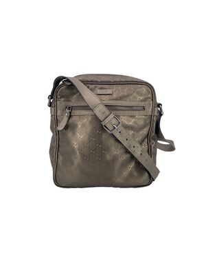 GUCCI Borsa a Tracolla in Tela Col. Argento M