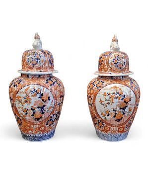 COPPIA DI POTICHES IMARI - GIAPPONE - PERIODO MEIJI