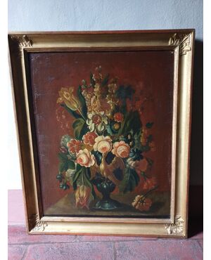 VASO FIORI CON AQUILA