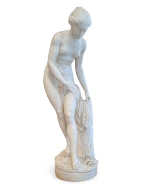 SCULTURA IN ALABASTRO - "VENERE AL BAGNO"- XIX SEC