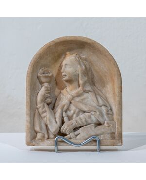 Altorilievo Santa Caterina - Marmo - Toscana XV secolo