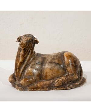 Toro e leone in alabastro bellissima patina - fine XVI secolo