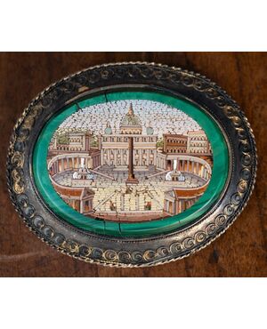 Micromosaico ovale - XIX secolo