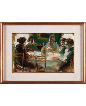 Angelo Landi, Interno con figure