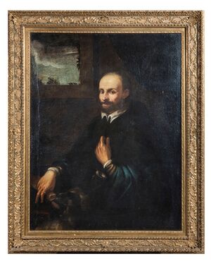 Anonymous of the 17th century, "Portrait of a gentleman"