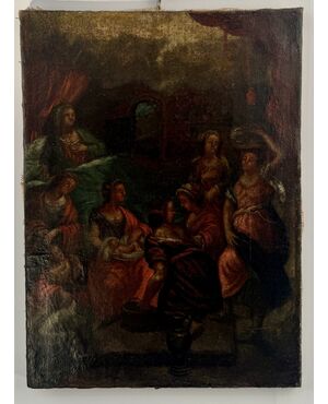 Anonymous 17th century, "Nativity of the Virgin"