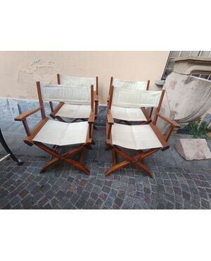 set di 4 sedie da regista con design iconico