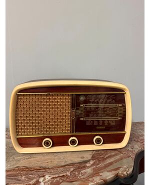 Vintage tube radio, 1950s, 47x30x18cm Minerva