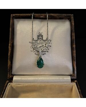 Pendente  a  goccia  Smeraldo  1.30  ct.