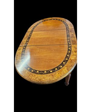 Inlaid Oval Table
