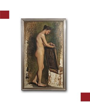 PAINTING WITH FEMALE NUDE, SECOND HALF OF THE 19TH CENTURY