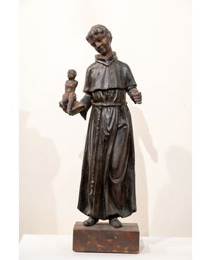 Saint Anthony with child - Wood, 17th century