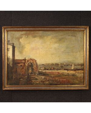 Italian seascape painting from 20th century