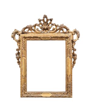 Carved and gilded wooden frame. Venice, 18th century.