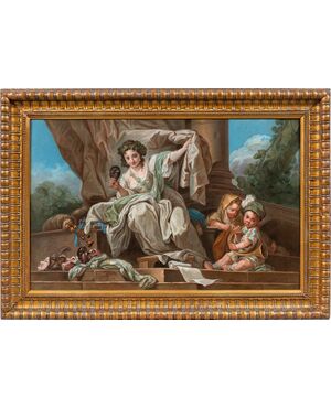 Charles-André van Loo (Nizza 1705 - Parigi 1765) attr. a - Allegoria della Commedia.