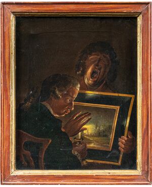 Pittore inglese (fine XVIII sec.) - The Connoisseur and Tired Boy.