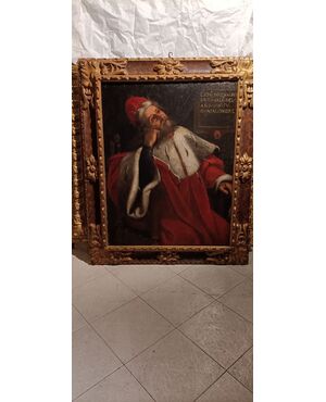 Ritratto di Zanoni Bartolini Salimbeni gonfaloniere nel 1516 - Toscana primo '600 - olio su tela