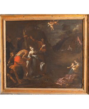 Martirio di Santa - Giovanni Claret (Bruxelles?, 1599 – Savigliano, 2 ottobre 1679) - olio su tela firmato
