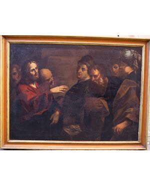 Vocazione di San Matteo - Caravaggesco del'600 - olio su tela