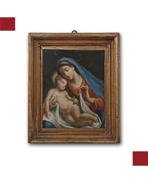 DIPINTO CON MADONNA E BAMBINO FINE XVIII SECOLO