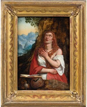 Tiziano Vecellio (Pieve di Cadore 1488 - Venezia 1576) seguace di - Maddalena penitente.