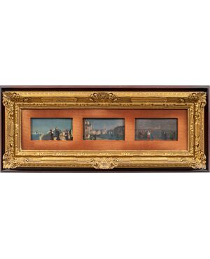 Beppe Ciardi (Venice 1875 - Quinto di Treviso 1932) - Triptych of Venetian views.