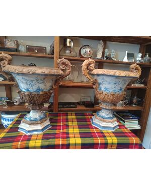 Coppia di vasi in terracotta toscani h. 60