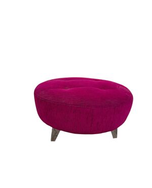 Pouf sgabello in stoffa viola Capitonnè vintage