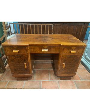 Walnut burl desk